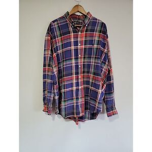 Ralph Lauren Mens Multicolor‎ Plaid Button Down Long Sleeve Shirt XXL